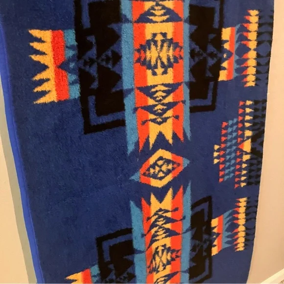 BIEDERLACK Vintage Aztec Southwestern Reversible Blanket 74”X55” Made In USA - Picture 9 of 11